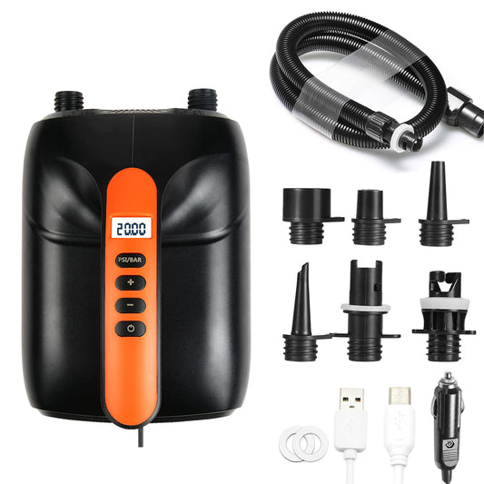 Electric air pump with integrated battery